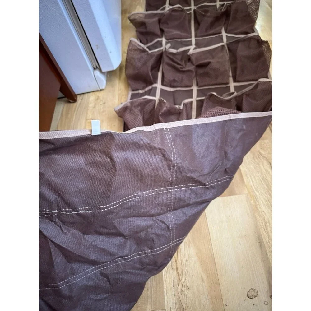 24 piece brown hanging shoe rack